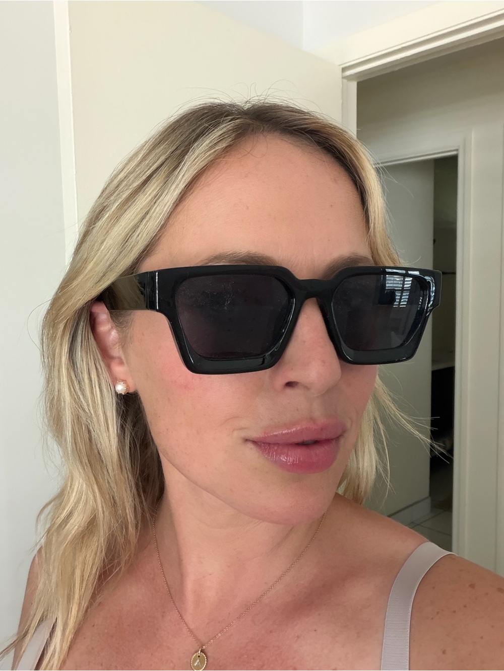 Classic Black Oversized Square Sunglasses - Women's Accessories